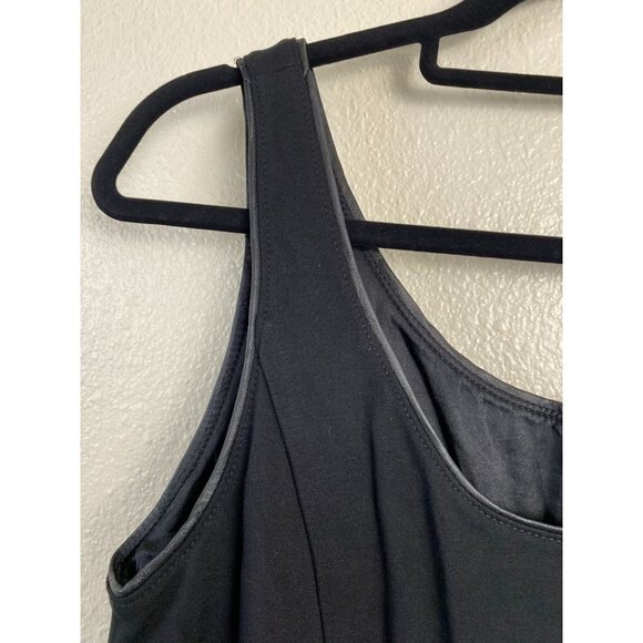 Eileen Fisher Black Sheath Dress Womens sz Small Minimalist Contemporary Neutral - Picture 7 of 14